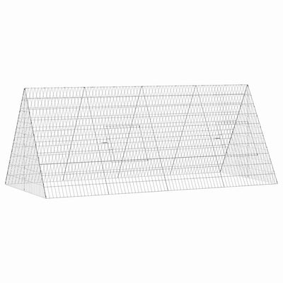 Vidaxx Hühnerstall Silber 215 x 100 x 85 cm verzinkter Stahl