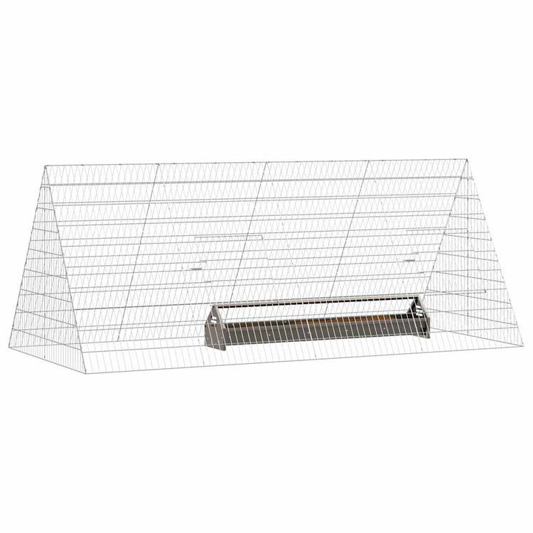 Vidaxx Hühnerstall Silber 215 x 100 x 85 cm verzinkter Stahl