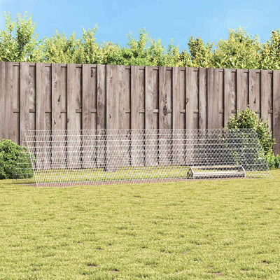 Vidaxx Hühnerstall Silber 430 x 100 x 85 cm verzinkter Stahl