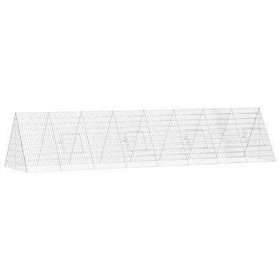 Vidaxx Hühnerstall Silber 430 x 100 x 85 cm verzinkter Stahl