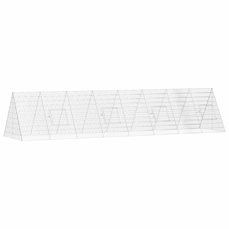 Vidaxx Hühnerstall Silber 430 x 100 x 85 cm verzinkter Stahl