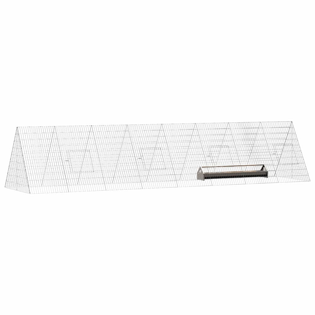 Vidaxx Hühnerstall Silber 430 x 100 x 85 cm verzinkter Stahl