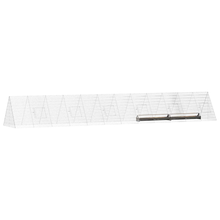 Vidaxx Hühnerstall Silber 650 x 100 x 85 cm verzinkter Stahl