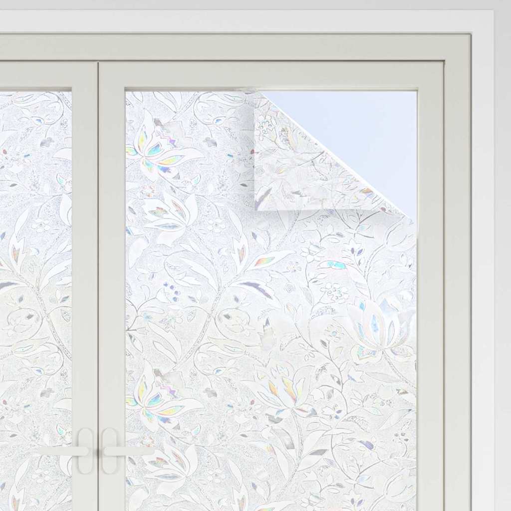 Vidaxx statistische Fensterfolie Blumenmuster 60 x 500 cm PVC