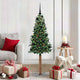 Vidaxx schlanker Weihnachtsbaum grün 150 cm aus PVC und massivem Kiefernholz