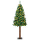Vidaxx schlanker Weihnachtsbaum grün 180 cm aus PVC und massivem Kiefernholz