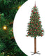 Vidaxx schlanker Weihnachtsbaum grün 180 cm aus PVC und massivem Kiefernholz