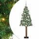 Vidaxx schlanker Weihnachtsbaum grün 180 cm aus PVC und massivem Kiefernholz