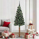 Vidaxx schlanker Weihnachtsbaum grün 180 cm aus PVC und massivem Kiefernholz