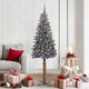 Vidaxx schlanker Weihnachtsbaum grün 180 cm aus PVC und massivem Kiefernholz