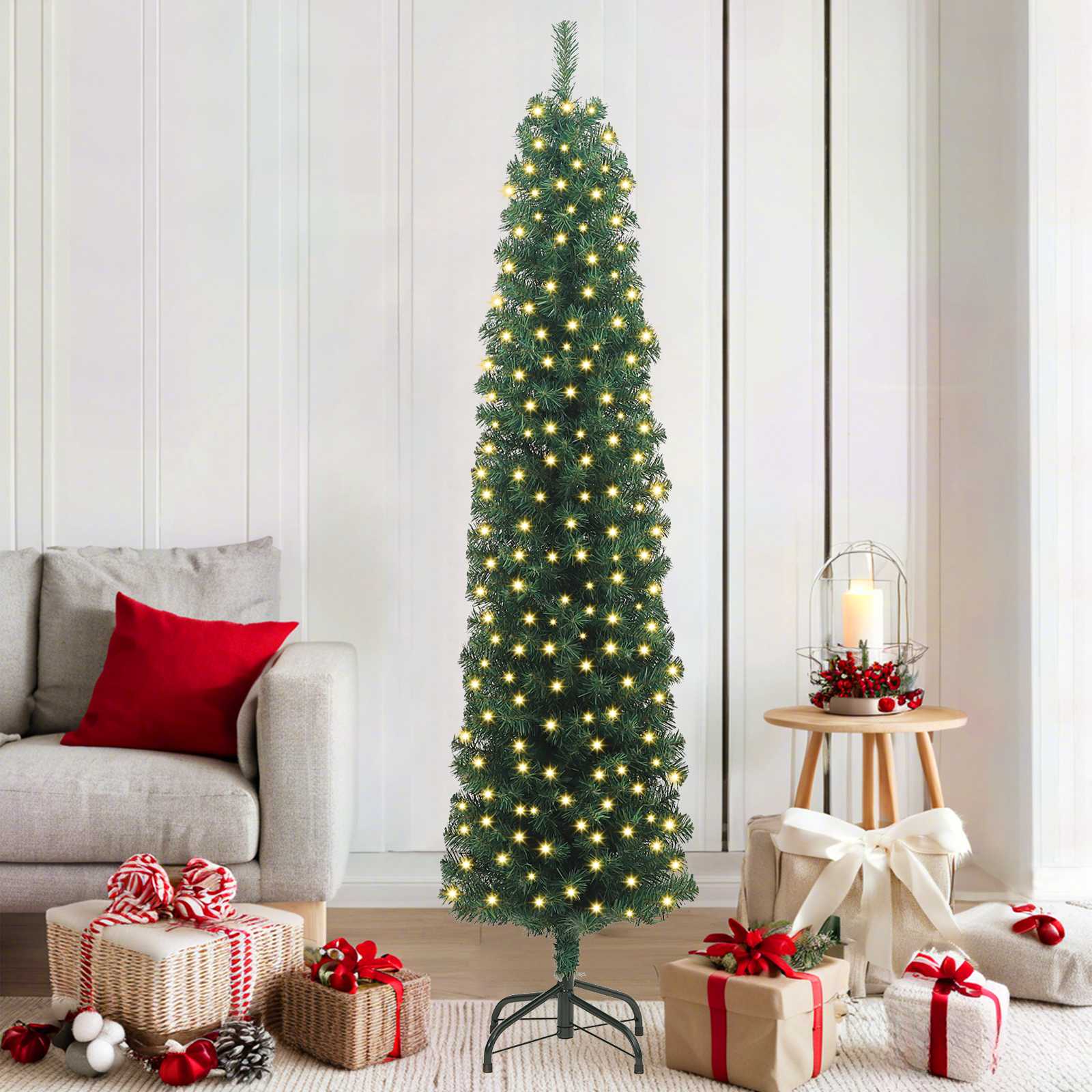 Vidaxx künstlicher Weihnachtsbaum grün 180 cm PVC und Stahl und Kunststoff