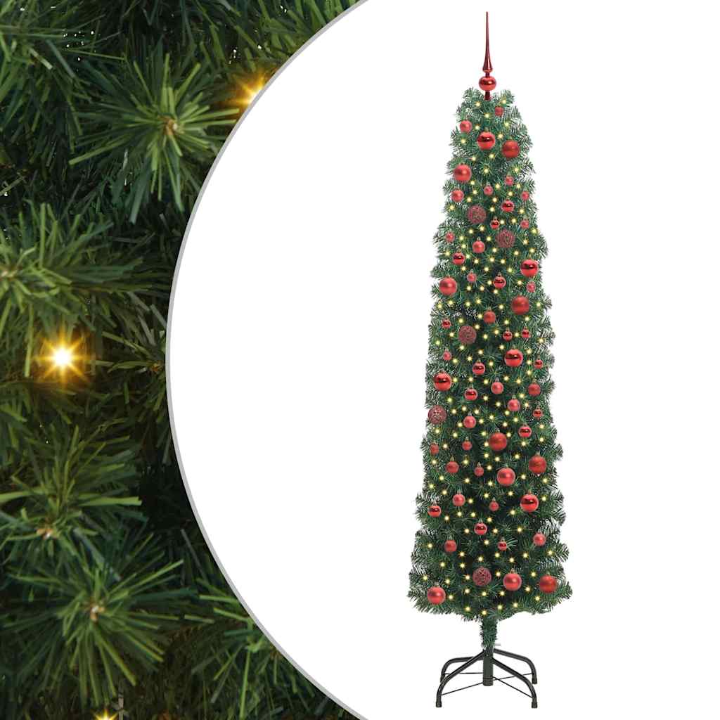 Vidaxx künstlicher Weihnachtsbaum grün 180 cm PVC und Stahl und Kunststoff