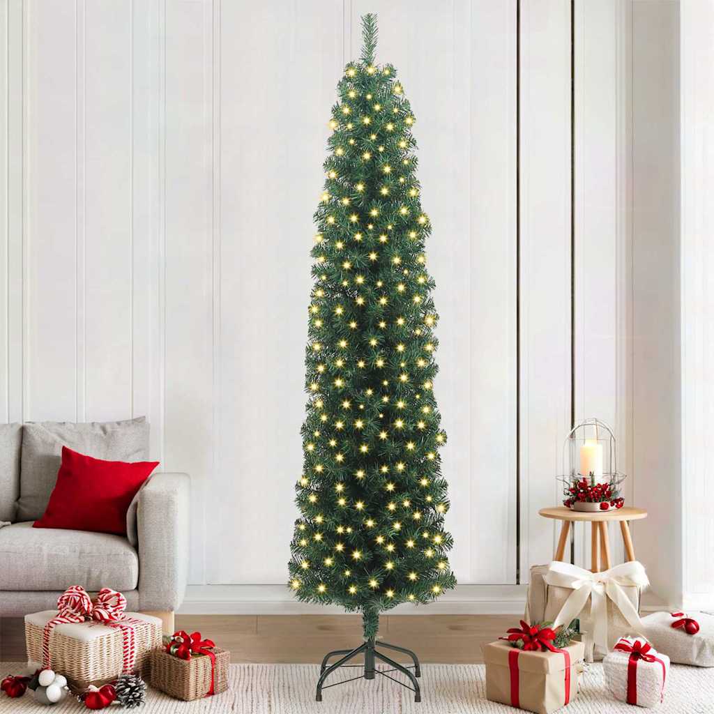 Vidaxx künstlicher Weihnachtsbaum grün 210 cm PVC und Stahl und Kunststoff