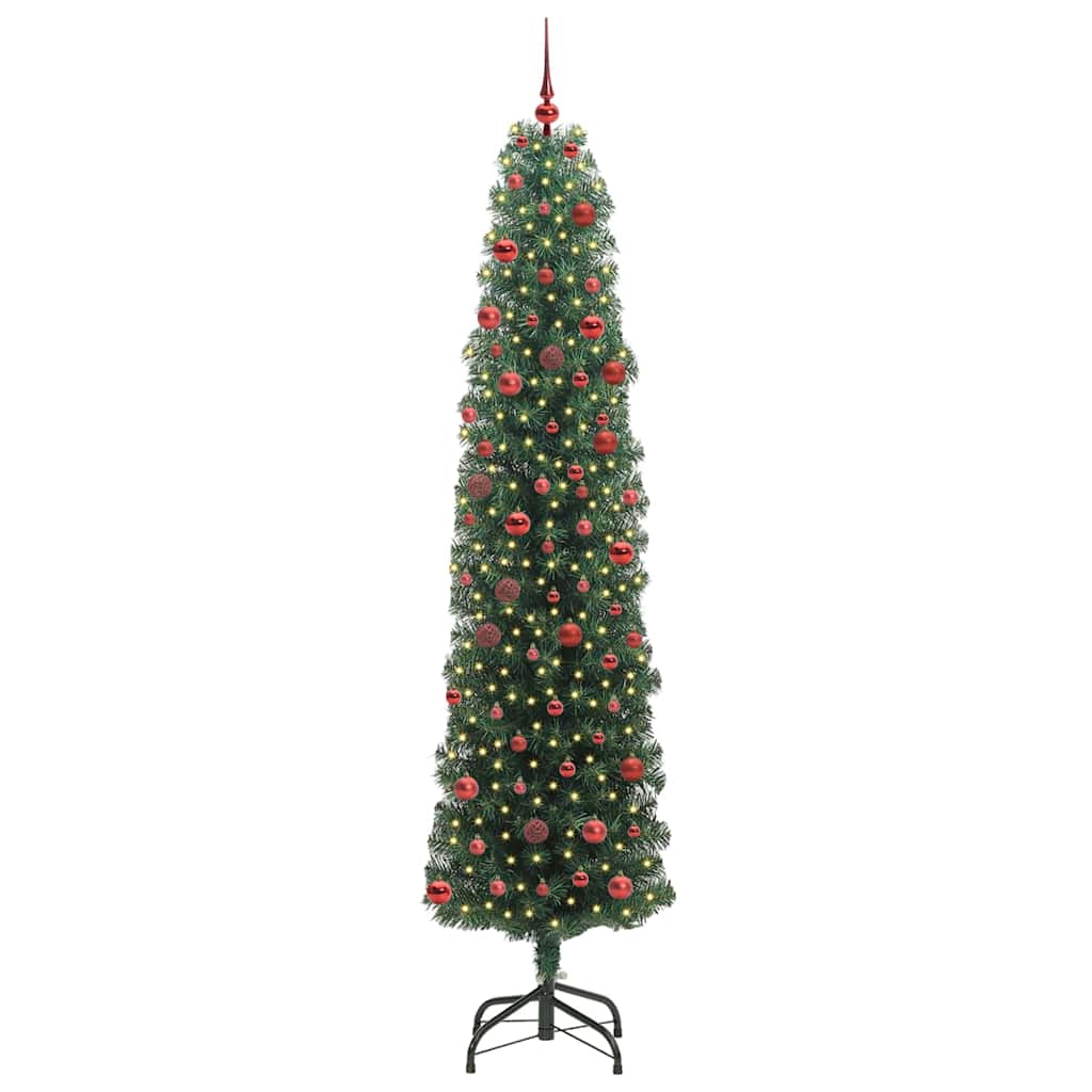 Vidaxx künstlicher Weihnachtsbaum grün 210 cm PVC und Stahl und Kunststoff