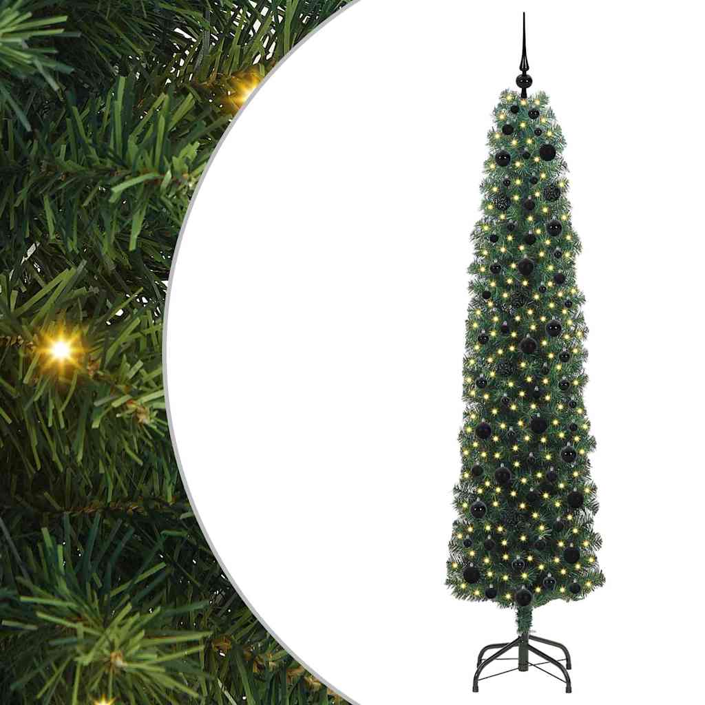Vidaxx künstlicher Weihnachtsbaum grün 210 cm PVC und Stahl und Kunststoff