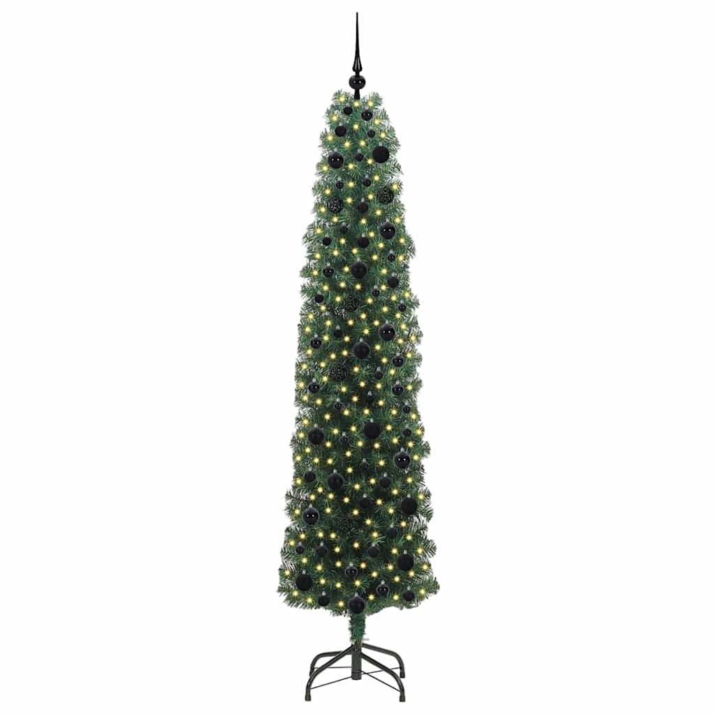 Vidaxx künstlicher Weihnachtsbaum grün 210 cm PVC und Stahl und Kunststoff