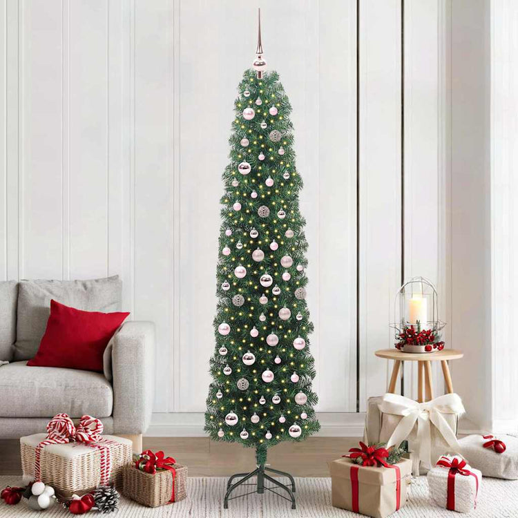 Vidaxx künstlicher Weihnachtsbaum grün 210 cm PVC und Stahl und Kunststoff