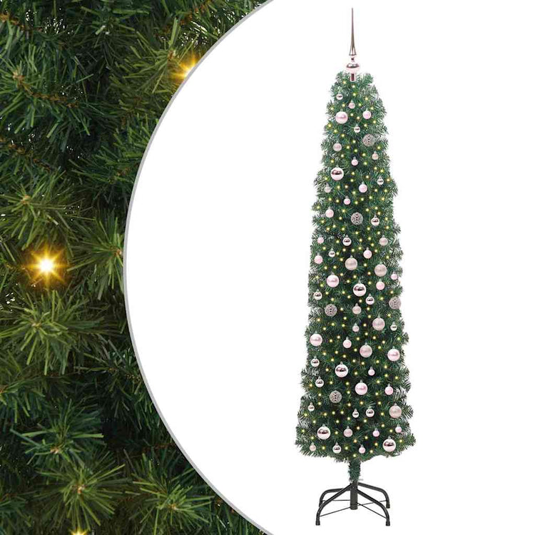 Vidaxx künstlicher Weihnachtsbaum grün 210 cm PVC und Stahl und Kunststoff