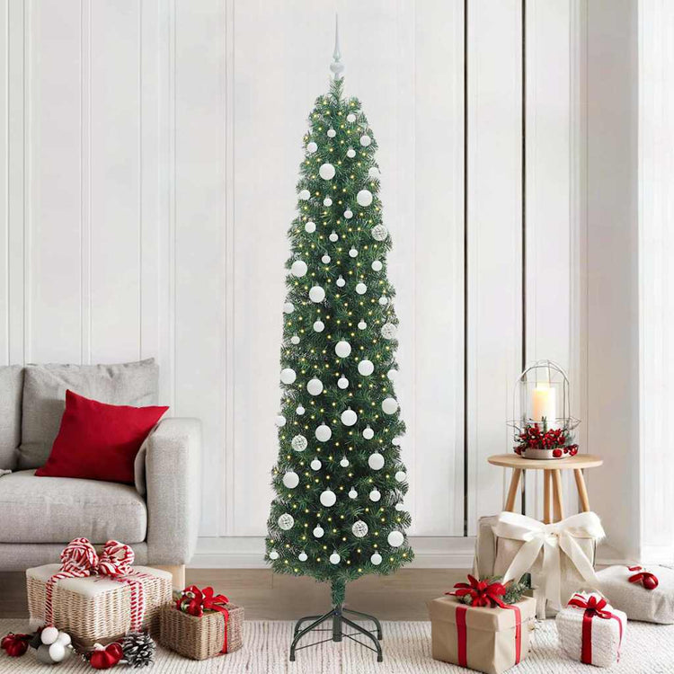 Vidaxx künstlicher Weihnachtsbaum grün 210 cm PVC und Stahl und Kunststoff