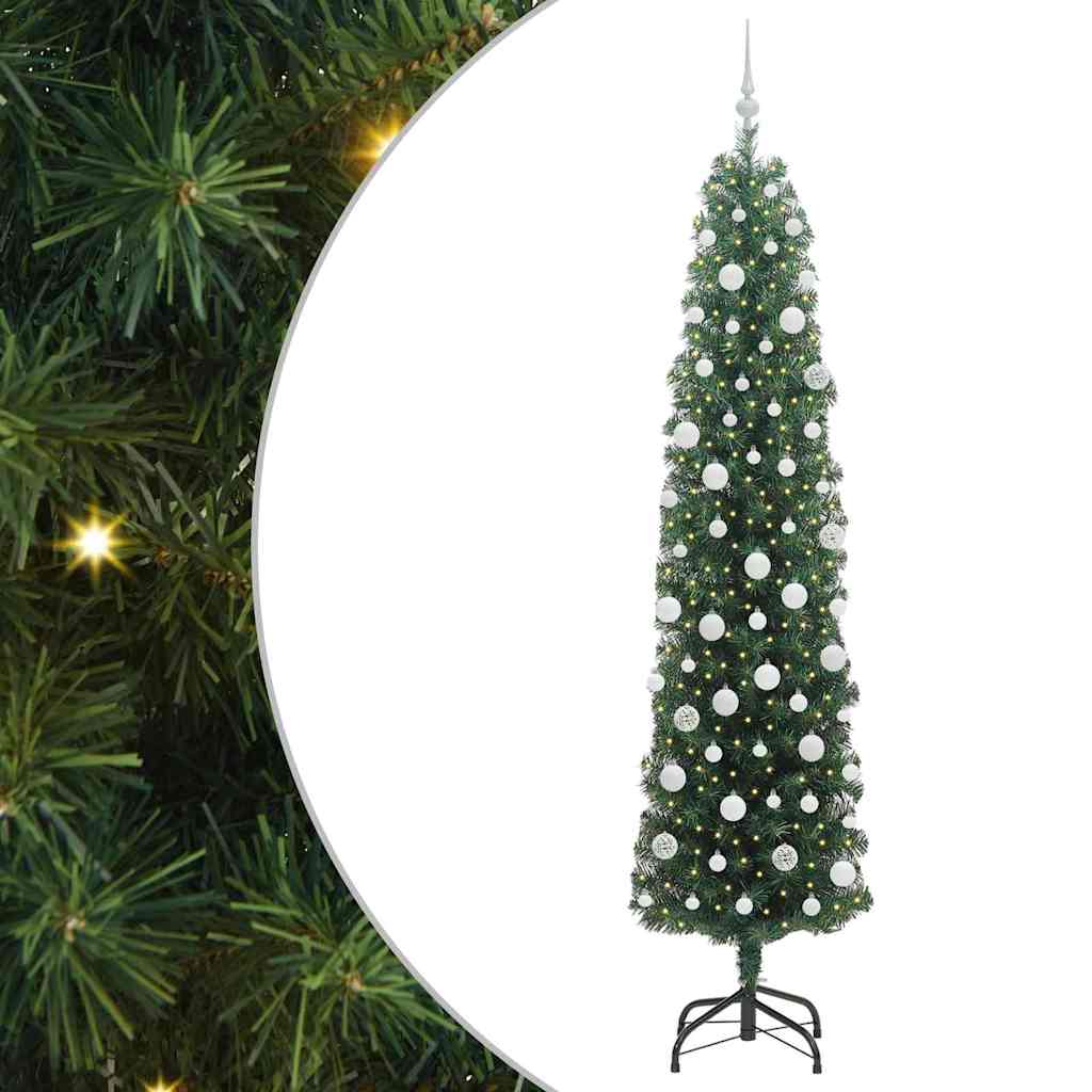 Vidaxx künstlicher Weihnachtsbaum grün 210 cm PVC und Stahl und Kunststoff