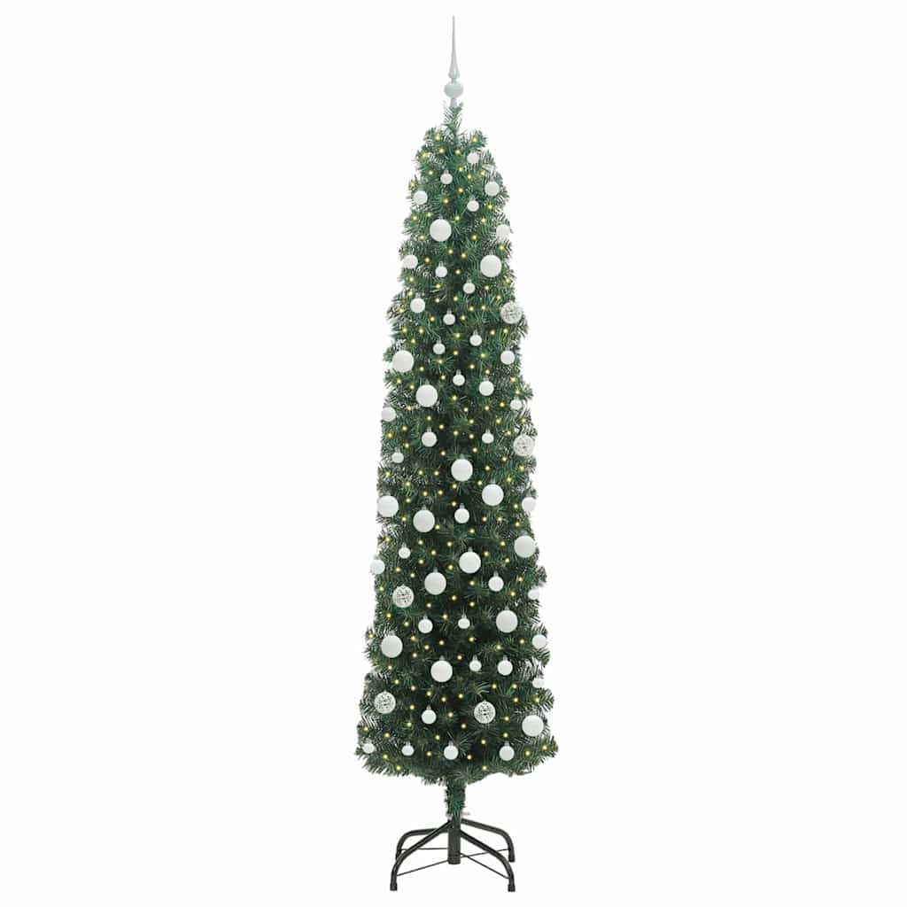 Vidaxx künstlicher Weihnachtsbaum grün 210 cm PVC und Stahl und Kunststoff