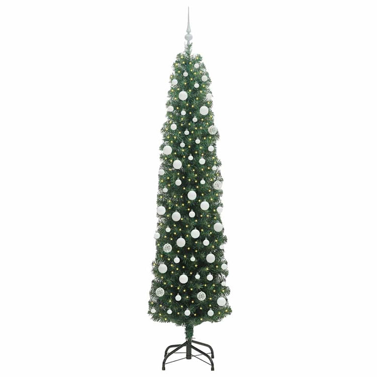 Vidaxx künstlicher Weihnachtsbaum grün 210 cm PVC und Stahl und Kunststoff