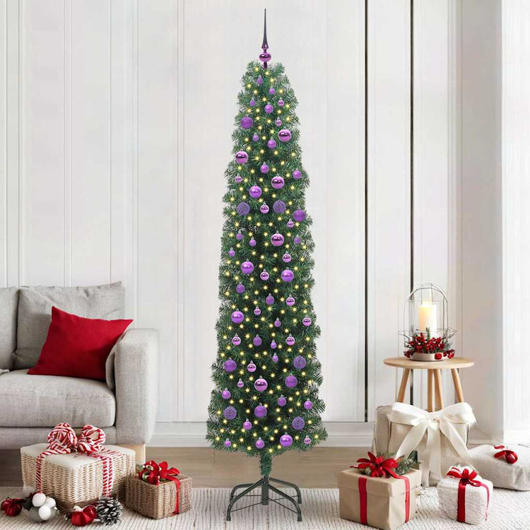 Vidaxx künstlicher Weihnachtsbaum grün 210 cm PVC und Stahl und Kunststoff
