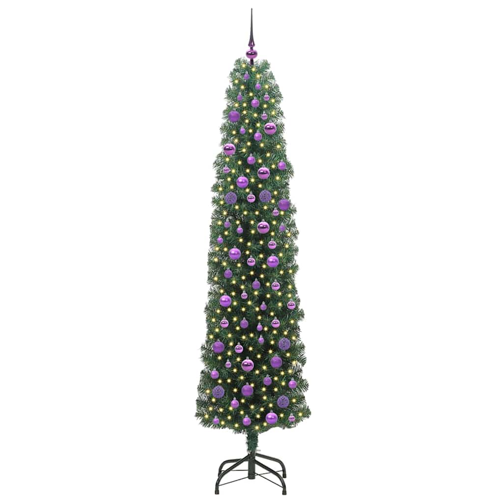 Vidaxx künstlicher Weihnachtsbaum grün 210 cm PVC und Stahl und Kunststoff