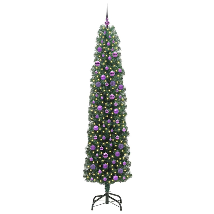 Vidaxx künstlicher Weihnachtsbaum grün 210 cm PVC und Stahl und Kunststoff
