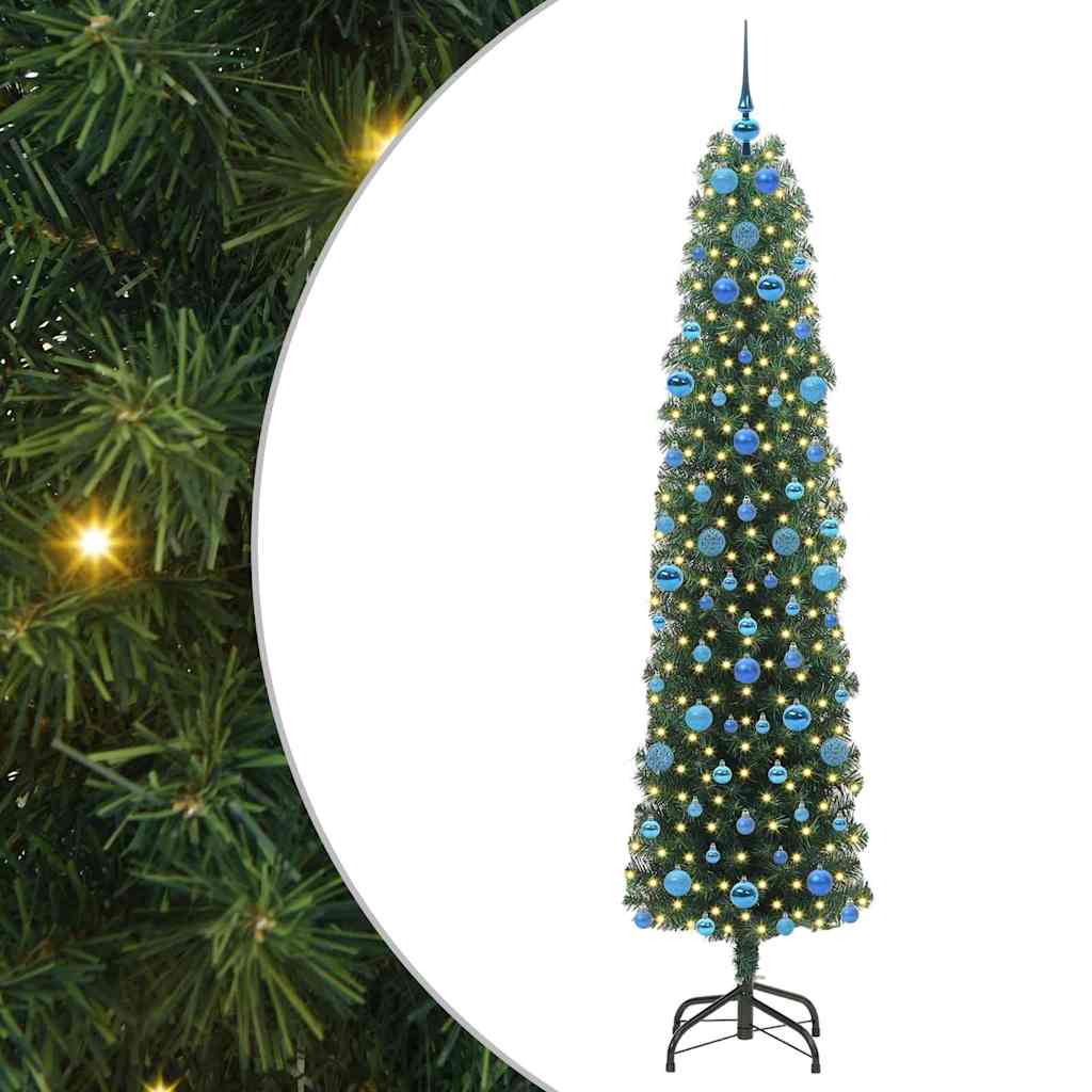 Vidaxx künstlicher Weihnachtsbaum grün 210 cm PVC und Stahl und Kunststoff
