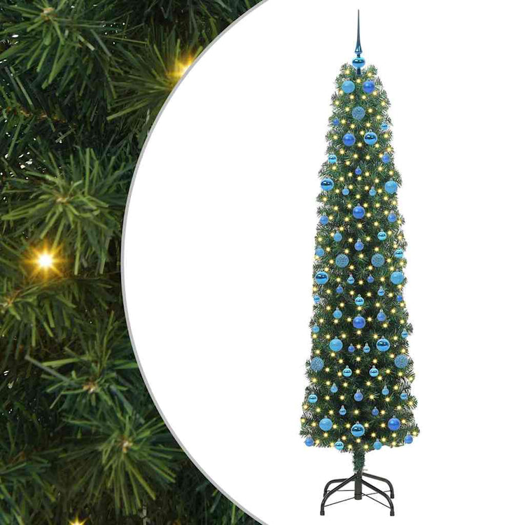 Vidaxx künstlicher Weihnachtsbaum grün 210 cm PVC und Stahl und Kunststoff