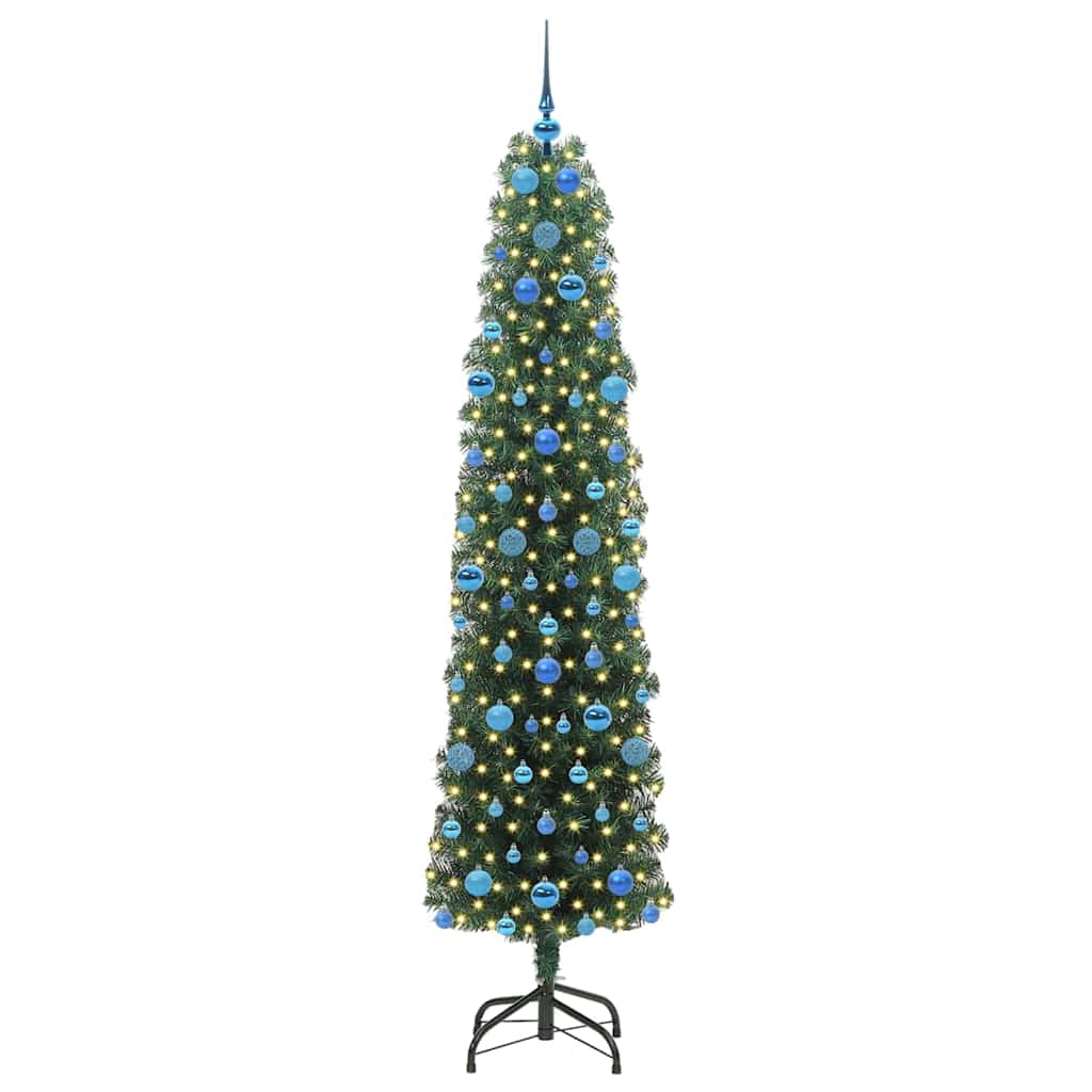 Vidaxx künstlicher Weihnachtsbaum grün 210 cm PVC und Stahl und Kunststoff