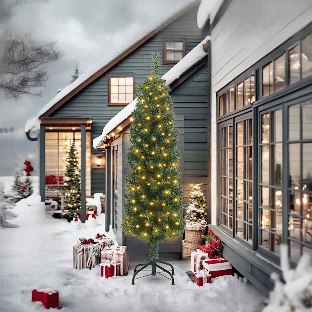 Vidaxx künstlicher Weihnachtsbaum grün 240 cm PVC und Stahl und Kunststoff