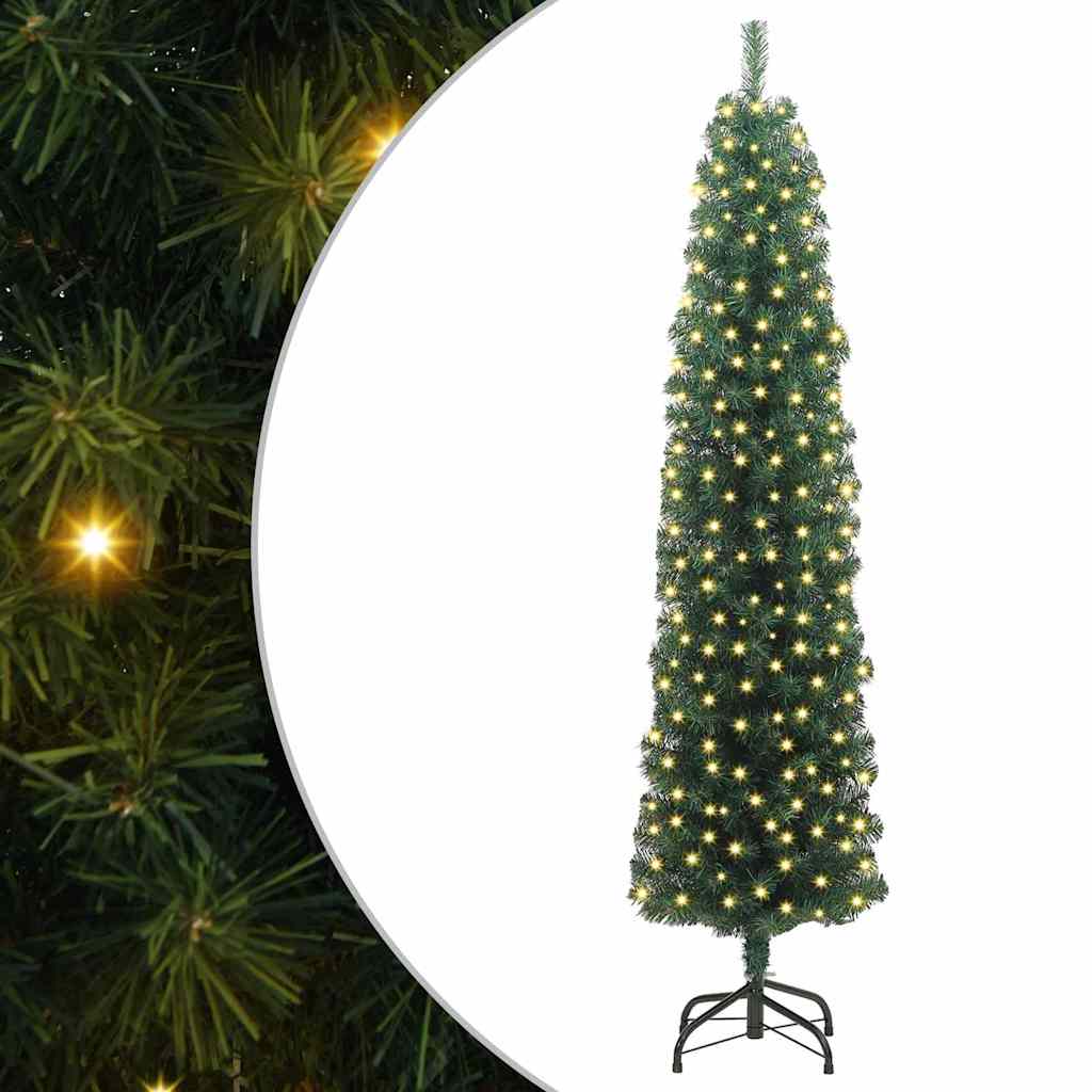 Vidaxx künstlicher Weihnachtsbaum grün 240 cm PVC und Stahl und Kunststoff