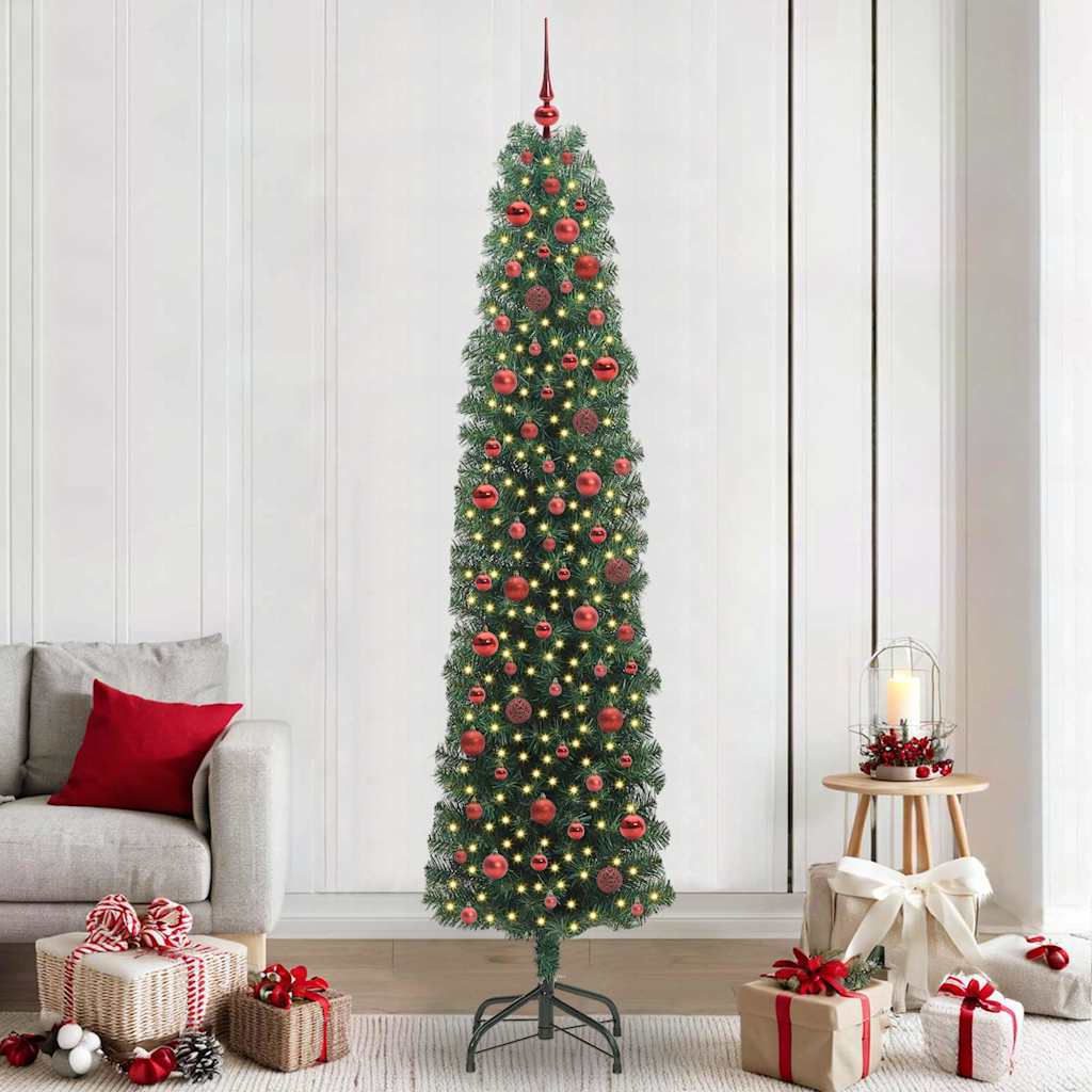 Vidaxx künstlicher Weihnachtsbaum grün 240 cm PVC und Stahl und Kunststoff