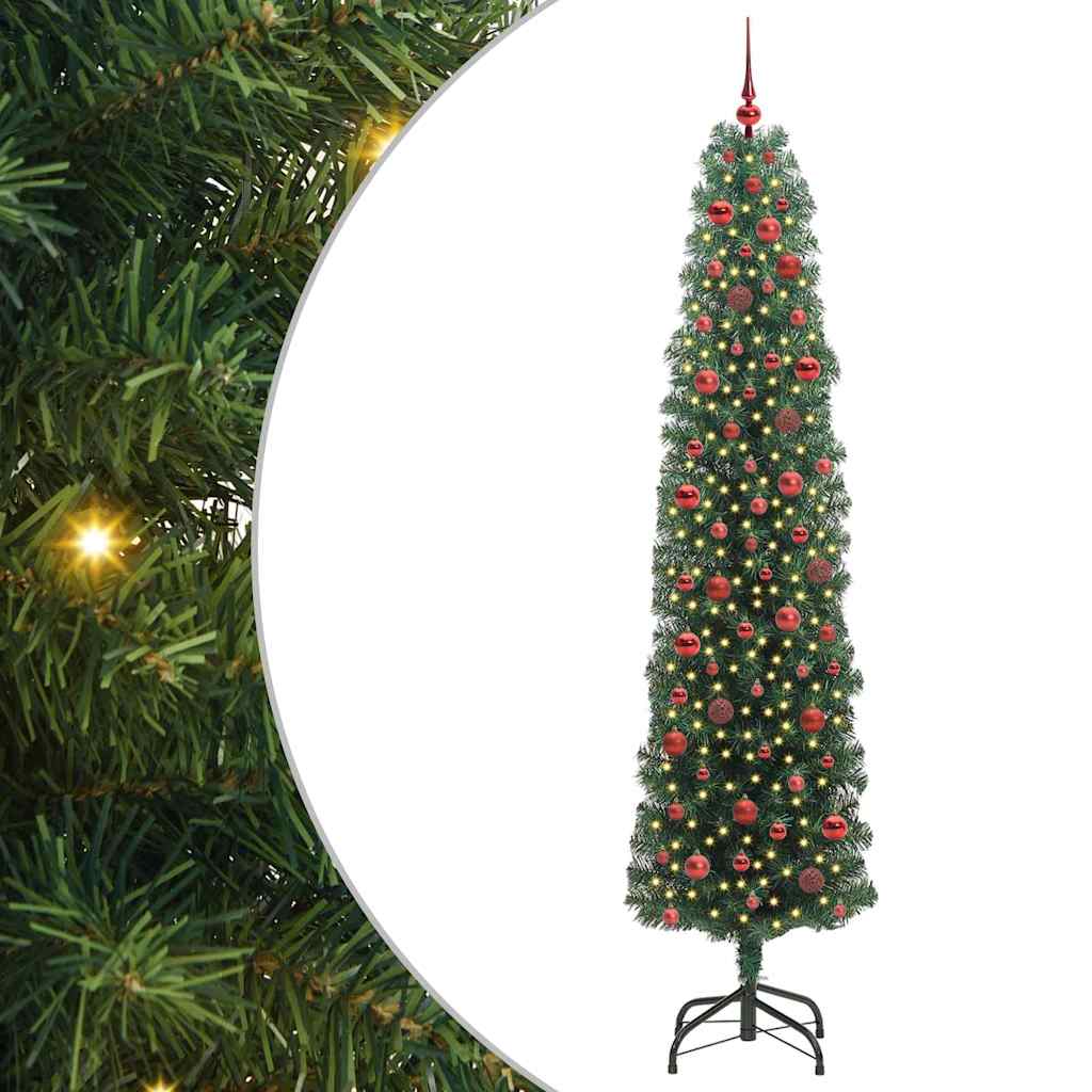 Vidaxx künstlicher Weihnachtsbaum grün 240 cm PVC und Stahl und Kunststoff