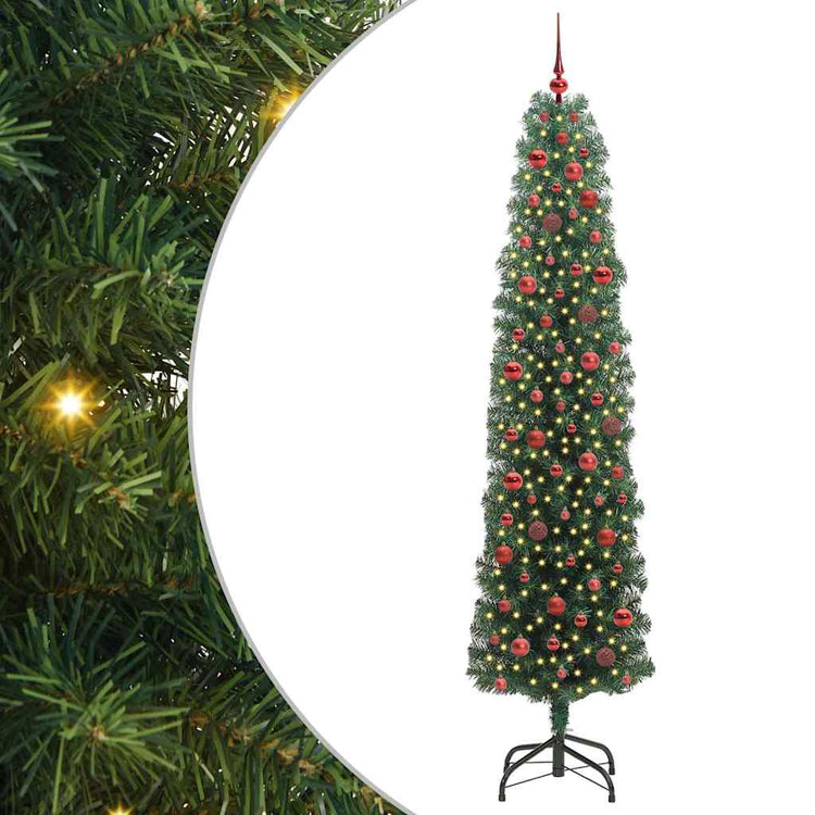 Vidaxx künstlicher Weihnachtsbaum grün 240 cm PVC und Stahl und Kunststoff