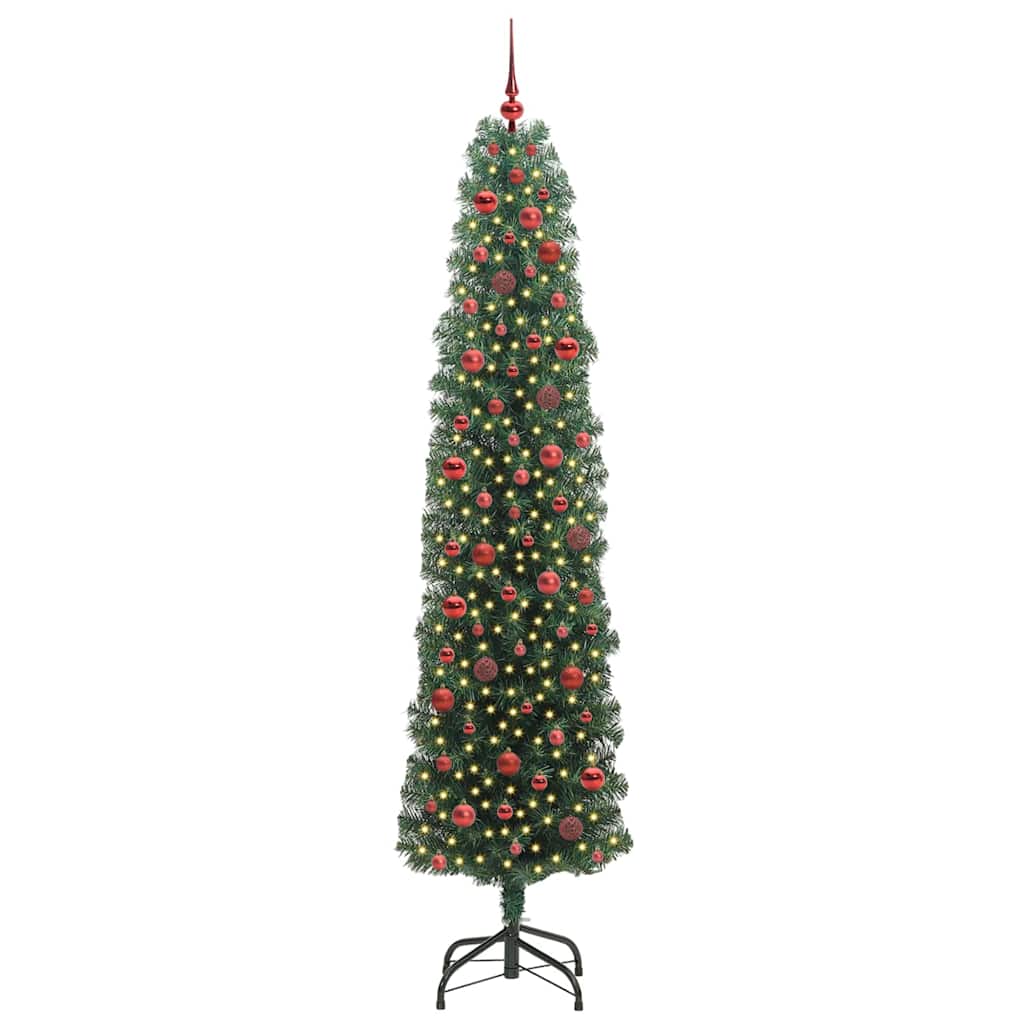 Vidaxx künstlicher Weihnachtsbaum grün 240 cm PVC und Stahl und Kunststoff