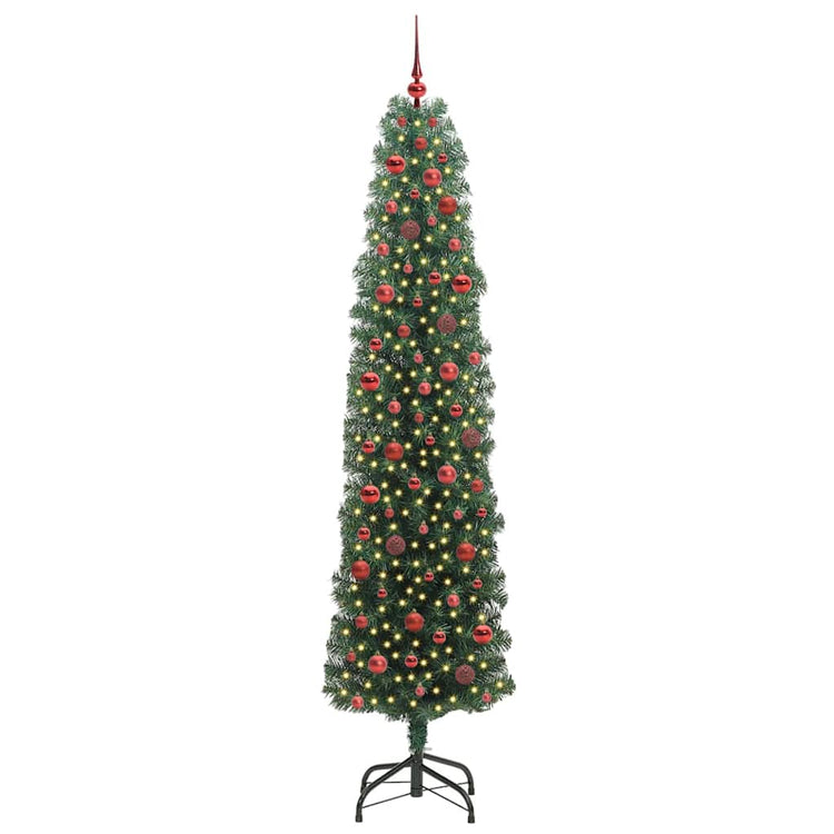 Vidaxx künstlicher Weihnachtsbaum grün 240 cm PVC und Stahl und Kunststoff