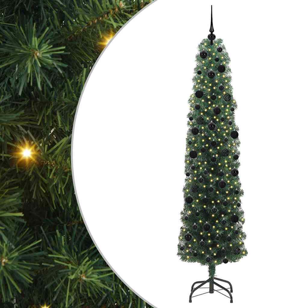 Vidaxx künstlicher Weihnachtsbaum grün 240 cm PVC und Stahl und Kunststoff