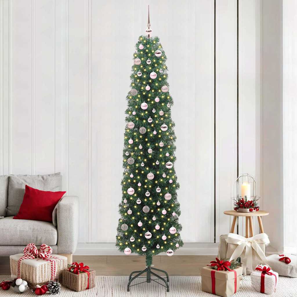 Vidaxx künstlicher Weihnachtsbaum grün 240 cm PVC und Stahl und Kunststoff
