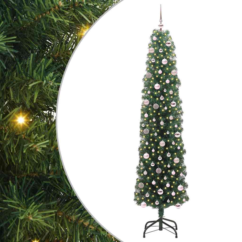 Vidaxx künstlicher Weihnachtsbaum grün 240 cm PVC und Stahl und Kunststoff
