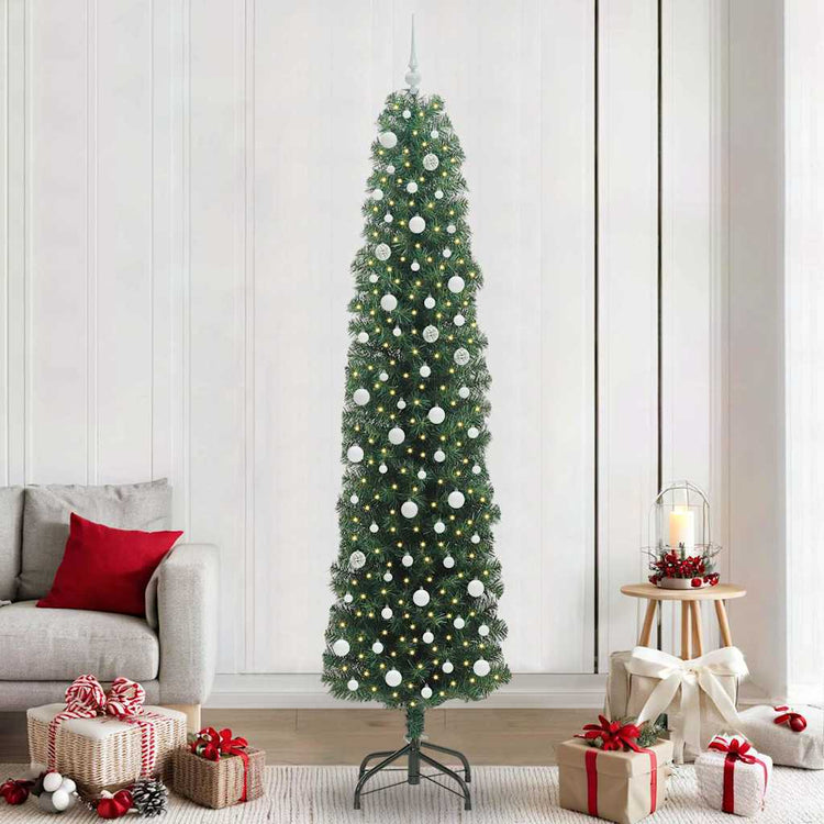 Vidaxx künstlicher Weihnachtsbaum grün 240 cm PVC und Stahl und Kunststoff