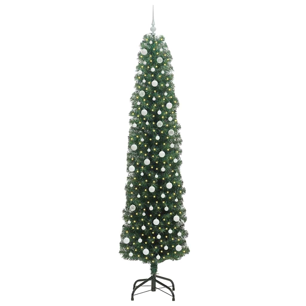 Vidaxx künstlicher Weihnachtsbaum grün 240 cm PVC und Stahl und Kunststoff