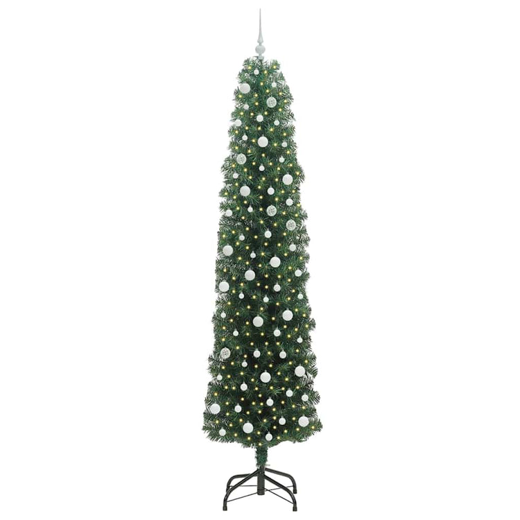 Vidaxx künstlicher Weihnachtsbaum grün 240 cm PVC und Stahl und Kunststoff