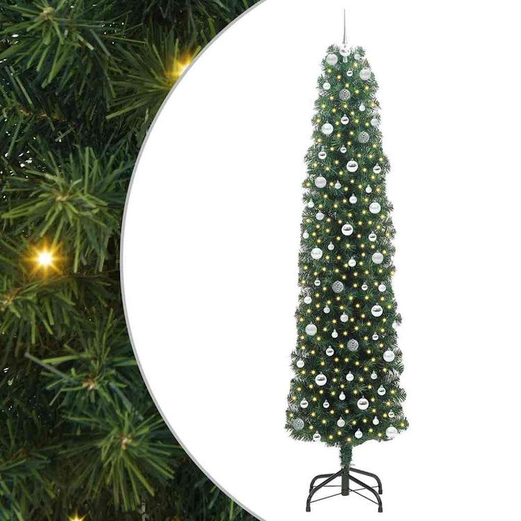 Vidaxx künstlicher Weihnachtsbaum grün 240 cm PVC und Stahl und Kunststoff