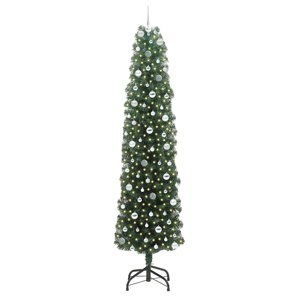 Vidaxx künstlicher Weihnachtsbaum grün 240 cm PVC und Stahl und Kunststoff