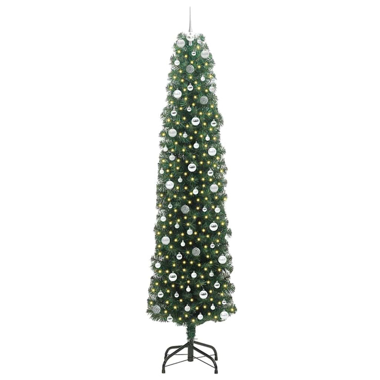 Vidaxx künstlicher Weihnachtsbaum grün 240 cm PVC und Stahl und Kunststoff
