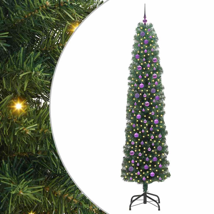 Vidaxx künstlicher Weihnachtsbaum grün 240 cm PVC und Stahl und Kunststoff