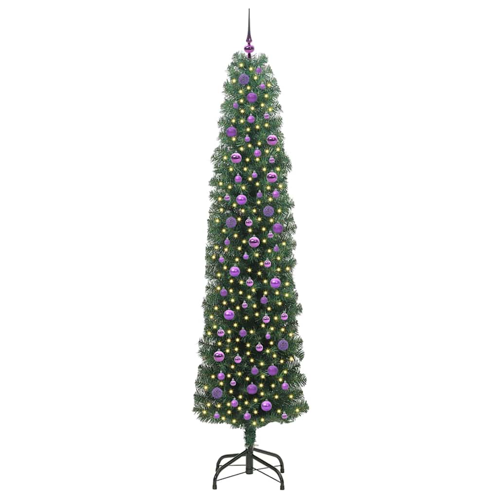 Vidaxx künstlicher Weihnachtsbaum grün 240 cm PVC und Stahl und Kunststoff